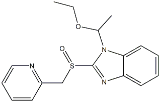 1-(1-Ethoxyethyl)-2-[(2-pyridinyl)methylsulfinyl]-1H-benzimidazole Structure