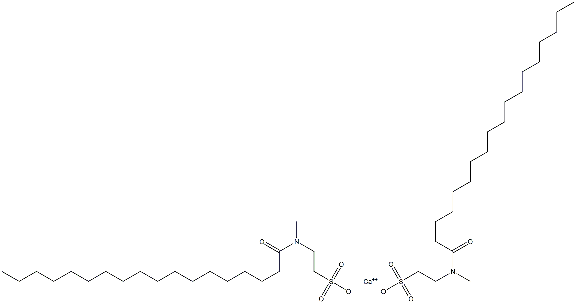 Bis(N-octadecanoyl-N-methyltaurine)calcium salt,,结构式