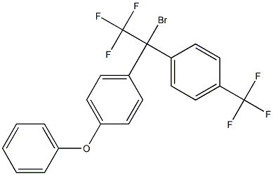 1-ブロモ-1-(4-フェノキシフェニル)-1-[4-(トリフルオロメチル)フェニル]-2,2,2-トリフルオロエタン 化学構造式