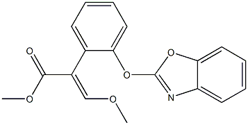 (E)-3-Methoxy-2-[2-(benzoxazol-2-yloxy)phenyl]acrylic acid methyl ester Struktur