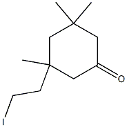 3-(2-Iodoethyl)-3,5,5-trimethylcyclohexan-1-one,,结构式