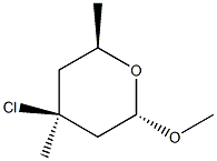 (2S,4S,6R)-4-Chloro-2-methoxy-4,6-dimethyl-3,4,5,6-tetrahydro-2H-pyran,,结构式