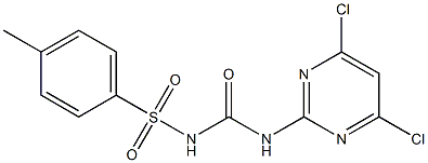 1-(4-Methylphenylsulfonyl)-3-(4,6-dichloro-2-pyrimidinyl)urea Structure