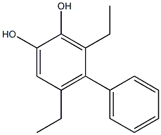 4-Phenyl-3,5-diethylbenzene-1,2-diol Structure