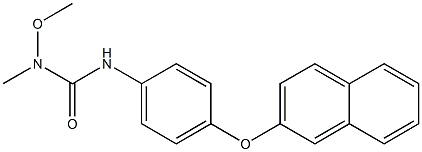 1-Methoxy-1-methyl-3-[p-(2-naphtyloxy)phenyl]urea,,结构式