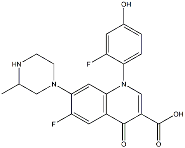 6-Fluoro-1-(2-fluoro-4-hydroxyphenyl)-7-(3-methylpiperazino)-1,4-dihydro-4-oxoquinoline-3-carboxylic acid|