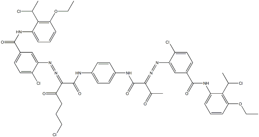 3,3'-[2-(2-Chloroethyl)-1,4-phenylenebis[iminocarbonyl(acetylmethylene)azo]]bis[N-[2-(1-chloroethyl)-3-ethoxyphenyl]-4-chlorobenzamide]