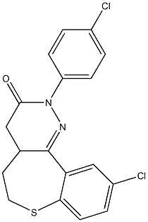 10-Chloro-2-(4-chlorophenyl)-4,4a,5,6-tetrahydro[1]benzothiepino[5,4-c]pyridazin-3(2H)-one|