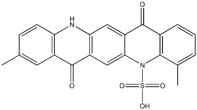 5,7,12,14-Tetrahydro-4,9-dimethyl-7,14-dioxoquino[2,3-b]acridine-5-sulfonic acid Structure