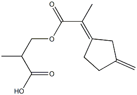 2-Methylene-1,3-propanediyl 1-[(2Z)-2-methyl-2-butenoate]3-isobutyrate,,结构式
