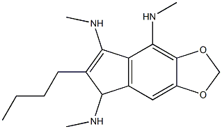 2-Butyl-3-(trimethylaminio)-5,6-(methylenedioxy)-1H-indene,,结构式