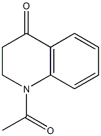 1-アセチル-2,3-ジヒドロキノリン-4(1H)-オン 化学構造式