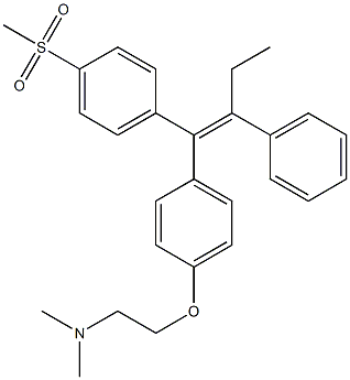 (E)-1-[4-[2-(Dimethylamino)ethoxy]phenyl]-1-(4-(methylsulfonyl)phenyl)-2-phenyl-1-butene 结构式