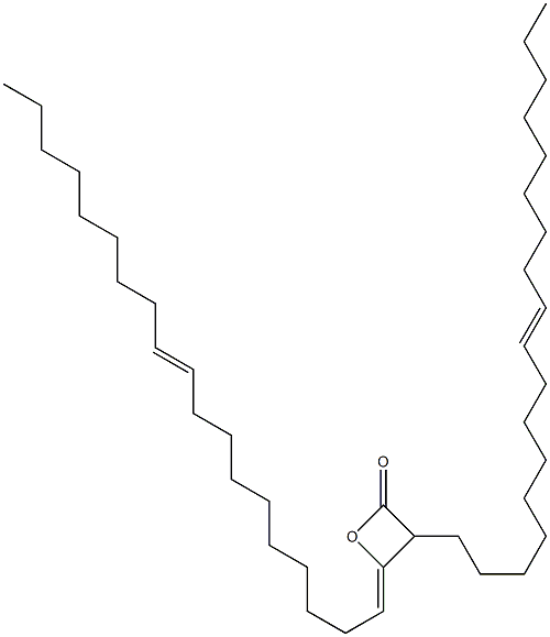 3-(9-Octadecenyl)-4-(10-nonadecen-1-ylidene)oxetan-2-one Structure
