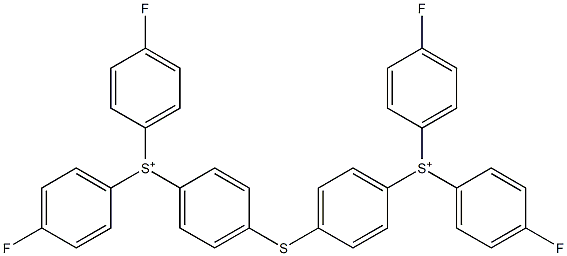Thiobis(4,1-phenylene)bis[bis(4-fluorophenyl)sulfonium] Structure