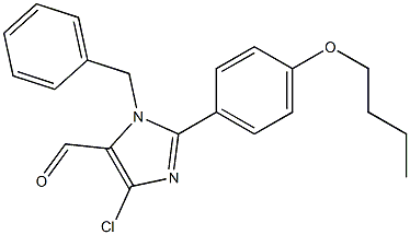 1-Benzyl-4-chloro-2-(4-butyloxyphenyl)-1H-imidazole-5-carbaldehyde Struktur