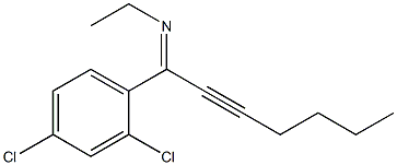 N-Ethyl-1-(2,4-dichlorophenyl)-2-heptyn-1-imine Structure