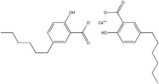 Bis(3-hexyl-6-hydroxybenzoic acid)calcium salt Structure