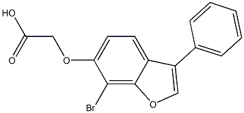 [(7-ブロモ-3-フェニルベンゾフラン-6-イル)オキシ]酢酸 化学構造式