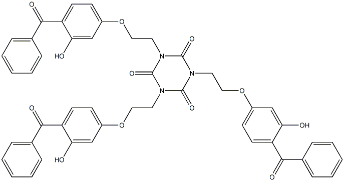 1,3,5-Tris[2-(4-benzoyl-3-hydroxyphenoxy)ethyl]-1,3,5-triazine-2,4,6(1H,3H,5H)-trione Structure