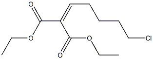 (5-Chloropentylidene)malonic acid diethyl ester Struktur
