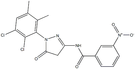 1-(2,3-Dichloro-5,6-dimethylphenyl)-3-(3-nitrobenzoylamino)-5(4H)-pyrazolone Structure