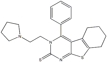 3-[2-(1-Pyrrolidinyl)ethyl]-5,6,7,8-tetrahydro-4-phenyl[1]benzothieno[2,3-d]pyrimidine-2(3H)-thione