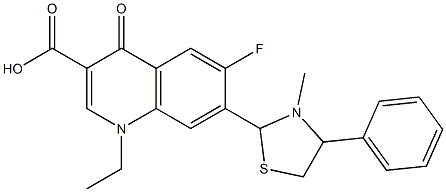 1,4-Dihydro-1-ethyl-4-oxo-6-fluoro-7-(3-methyl-4-phenylthiazolidin-2-yl)quinoline-3-carboxylic acid