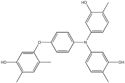 N,N-Bis(3-hydroxy-4-methylphenyl)-4-(5-hydroxy-2,4-dimethylphenoxy)benzenamine 结构式