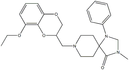 8-[(8-Ethoxy-2,3-dihydro-1,4-benzodioxin-2-yl)methyl]-3-methyl-1-phenyl-1,3,8-triazaspiro[4.5]decan-4-one Structure