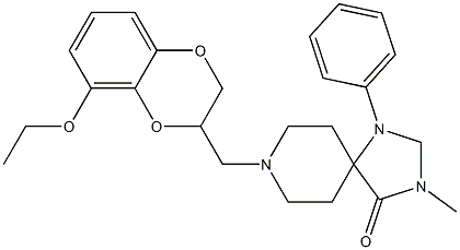 8-[(8-Ethoxy-2,3-dihydro-1,4-benzodioxin-2-yl)methyl]-3-methyl-1-phenyl-1,3,8-triazaspiro[4.5]decan-4-one 结构式