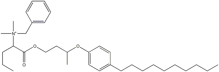 N,N-Dimethyl-N-benzyl-N-[1-[[3-(4-decylphenyloxy)butyl]oxycarbonyl]butyl]aminium Structure