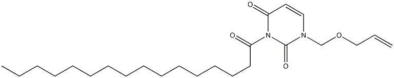 1-(2-Propenyloxymethyl)-3-hexadecanoyluracil Structure