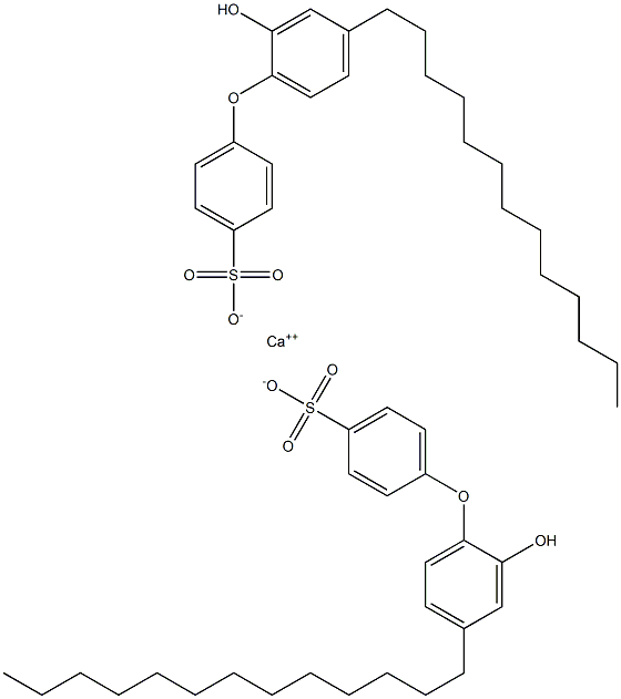 Bis(2'-hydroxy-4'-tridecyl[oxybisbenzene]-4-sulfonic acid)calcium salt 结构式