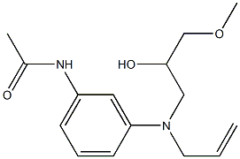 3'-(N-Allyl-2-hydroxy-3-methoxypropylamino)acetanilide Structure