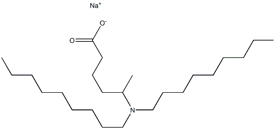 5-(ジノニルアミノ)ヘキサン酸ナトリウム 化学構造式