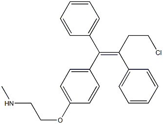 4-Chloro-1,2-diphenyl-1-[4-(2-methylaminoethoxy)phenyl]-1-butene Structure