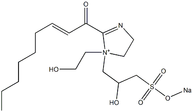 1-(2-Hydroxyethyl)-1-[2-hydroxy-3-(sodiooxysulfonyl)propyl]-2-(2-nonenoyl)-2-imidazoline-1-ium Structure