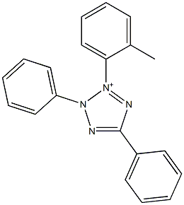 2,5-ジフェニル-3-(o-トリル)-2H-テトラゾール-3-イウム 化学構造式