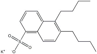 5,6-Dibutyl-1-naphthalenesulfonic acid potassium salt Structure