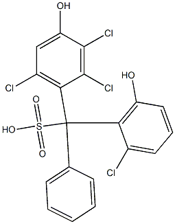 (2-Chloro-6-hydroxyphenyl)(2,3,6-trichloro-4-hydroxyphenyl)phenylmethanesulfonic acid