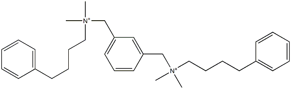 1,3-Phenylenebis[N-methyl-N-methyl-N-(4-phenylbutyl)methanaminium],,结构式