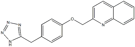 2-[4-(1H-Tetrazol-5-ylmethyl)phenoxymethyl]quinoline Struktur