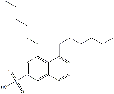 4,5-Dihexyl-2-naphthalenesulfonic acid Struktur