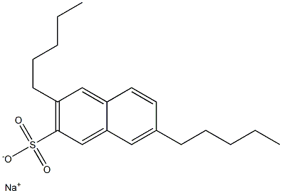 3,7-Dipentyl-2-naphthalenesulfonic acid sodium salt Structure