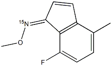 7-フルオロ-4-メチル-1H-インデン-1-オンO-メチル(15N)オキシム 化学構造式