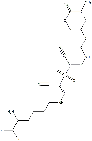 2,2'-Sulfonylbis[(E)-3-[5-amino-5-(methoxycarbonyl)pentyl]aminopropenenitrile] Structure