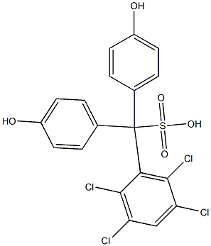 (2,3,5,6-Tetrachlorophenyl)bis(4-hydroxyphenyl)methanesulfonic acid Structure