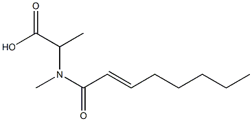 2-[N-Methyl-N-(2-octenoyl)amino]propionic acid,,结构式