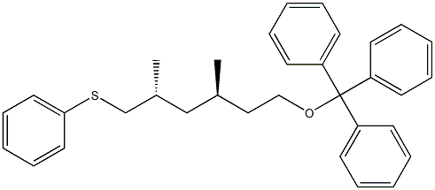 (2R,4R)-1-Phenylthio-2,4-dimethyl-6-triphenylmethoxyhexane,,结构式